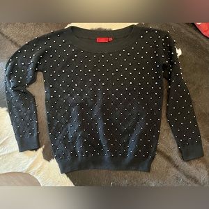HUGO BOSS Black Sweater with Metal Beads NWOT